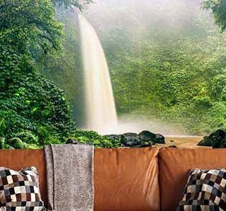 Waterfall in A Forest Wallpaper