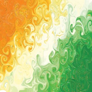 Indian Tri-Colour Waves Wallpaper for Wall