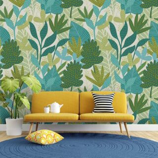 Green Leaflets Serene Wallpaper