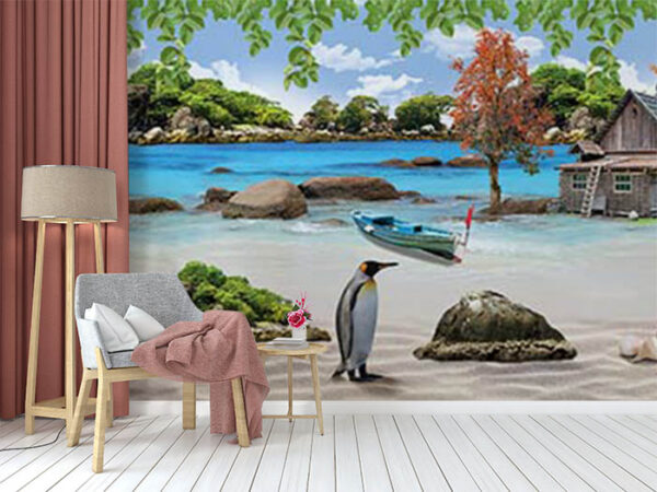 3D Madagascar Theme Wallpaper Mural - Magicdecor®