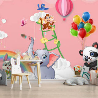 Happy Animals World Children Wallpaper