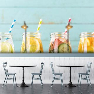 Fruits in Jar Wallpaper for Kitchen