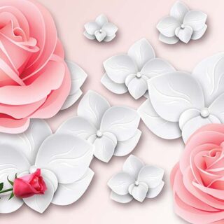 Pink and White Florets Petals Wallpaper