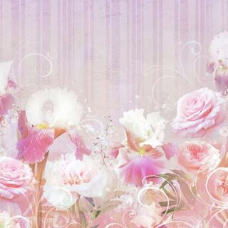 Pink Smoke Flowery Heaven Mural Wallpaper