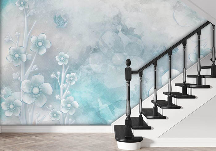 Mist Blue Flowers