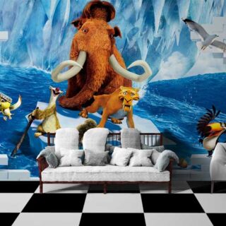3D Ice Age Wallpaper Mural