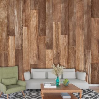 Deewar Wallpaper, Wood floor with many rectangular planks, Wood Wallpaper