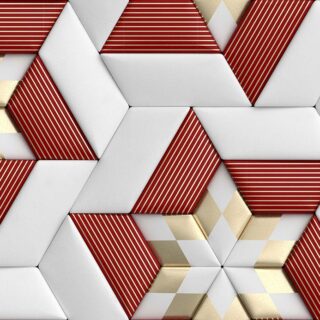 3D Red and White Striped Pattern Wallpaper for Living Room