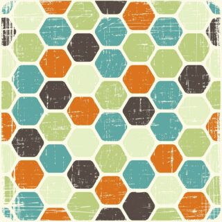 Colorful Hexagon Pattern Wallpaper for Kitchen
