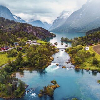 3D Beautiful River Scenery Wallpaper for Living Room