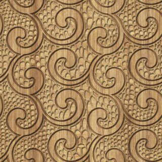3d Wooden Look Carving with Swirls Wallpaper for Living Room