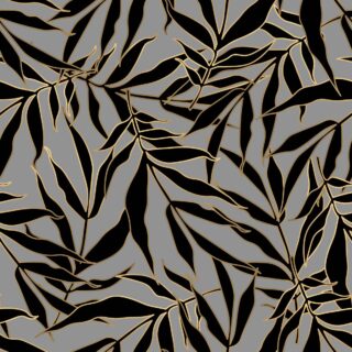 Black and Grey Leaves Wallpaper