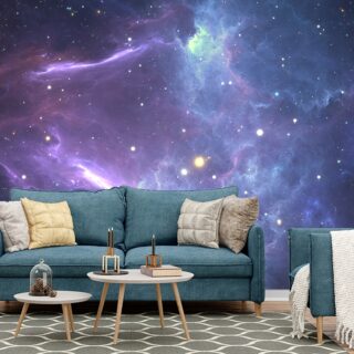 Ceiling wallpaper, Purple and Blue nebula Wallpaper for Ceiling