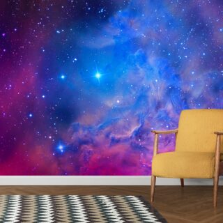 3D Ceiling Wallpaper, Ceiling Wallpaper With Bursting Nebula in Space