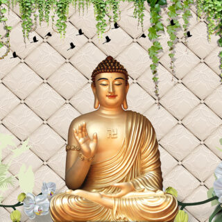 3D Buddha Wallpaper With Nature Background