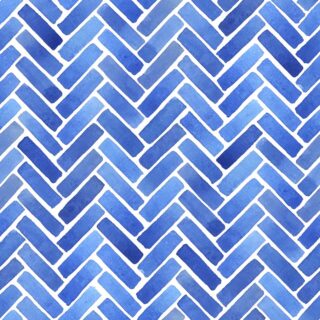 Wallpaper for House Wall, Blue and white brick pattern
