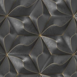 3D Black and Gold Wallpaper for Wall