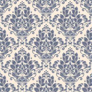 Blue and White Floral Wallpaper for Drawing Room