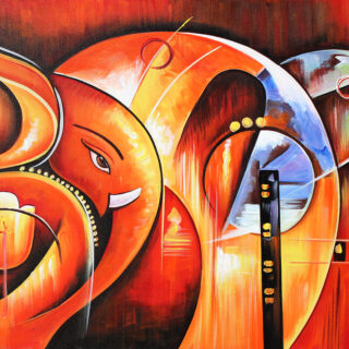 Lord Ganesh Abstract Wallpaper