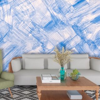 Blue Color Abstract Painting Wallpaper for Walls