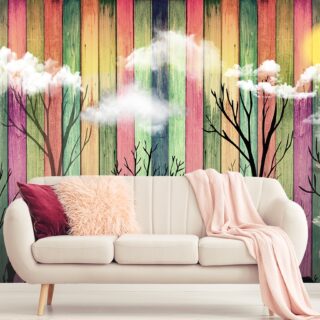 3D Colorful Stripes Wallpaper for Wall