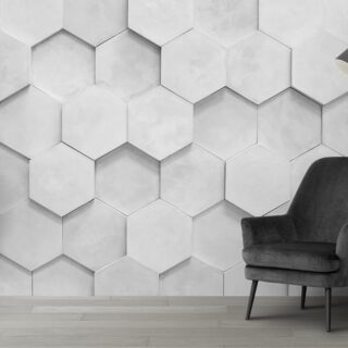 White Honeycomb Haven Wallpaper