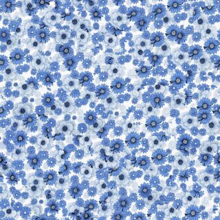 Elegant Blue Floral Pattern Wallpaper for Walls