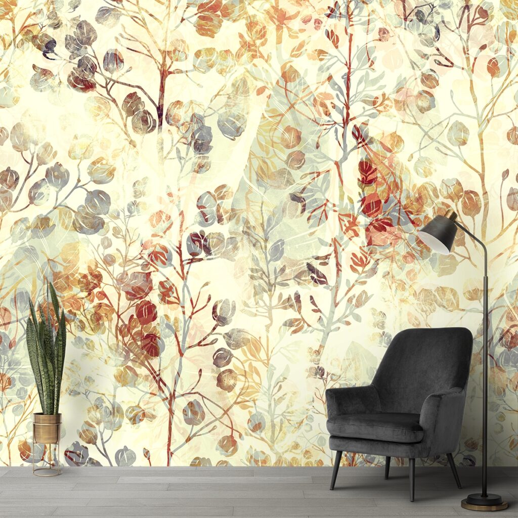 An Aesthetic Botanical Print Wallpaper - Magicdecor®