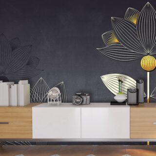 Black Floral Wallpaper for Walls