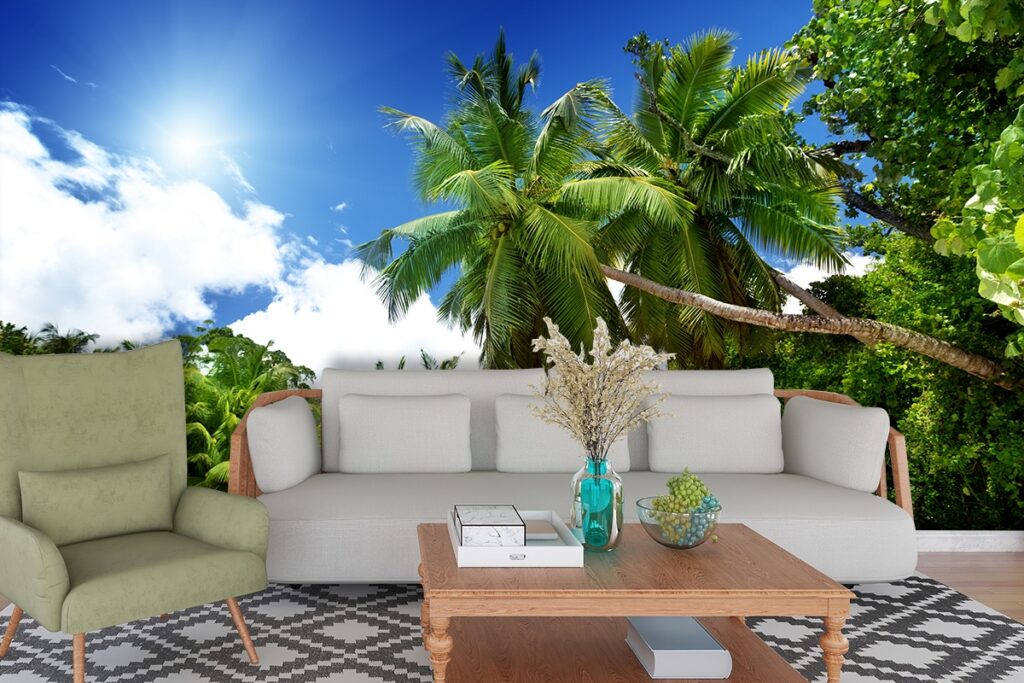 Tropical Beach Bathroom Wallpaper Magicdecor®