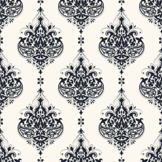 Black and White Paisley Wallpaper