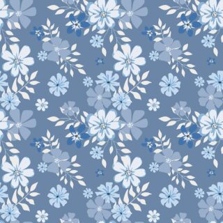 Blue and White Flowers Decorative Wallpapers for Walls