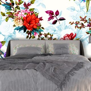 Beautiful Floral Motifs With Birds Design Wallpaper Mural