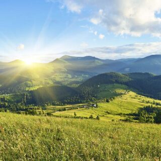 Mountain Wallpaper, Green hills with trees