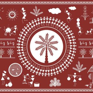 Dainik Jeevan, Traditional Warli Painting Wallpaper