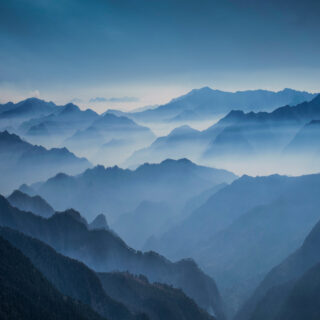 Pahadiyan, Mountain Range with Fog Wallpaper for Wall