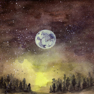 Moon painting Wallpaper for Walls