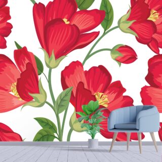 A Wallpaper of Beautiful Shades of Poppy