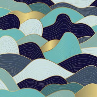 Luxurious Colorful Waves Wallpaper