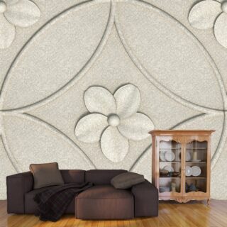 A Floral Design Tile Wallpaper