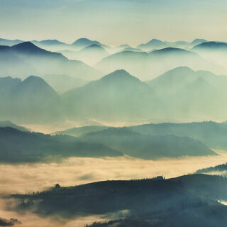 Mountain Wallpaper, Foggy landscape of mountains
