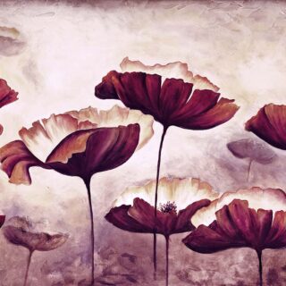 Serene Floral Painting Wall Mural
