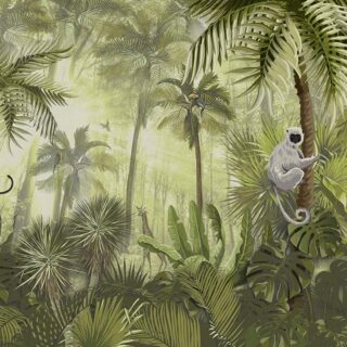 Monkey in Forest Wallpaper for Walls
