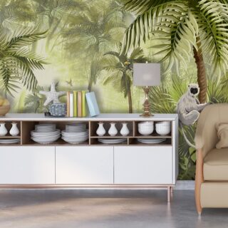 Monkey in Forest Wallpaper for Walls