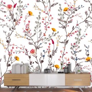 A Bloom Burst Bliss Floral Design Wallpaper