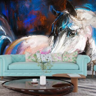 Abstract Horse Painting Wallpaper