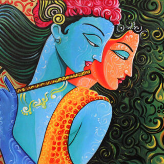 Painting Wallpaper of Radha Krishna for Walls