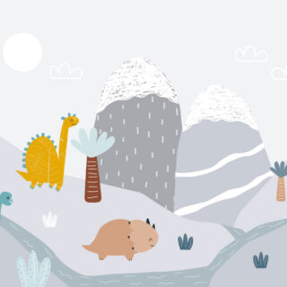 Dinosaur Kids Room Wallpaper