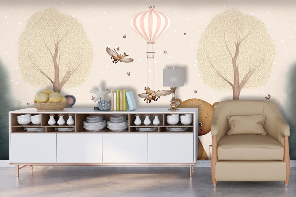 Animal Cartoon Wallpaper for Kids Rooms Magic Decor — free download