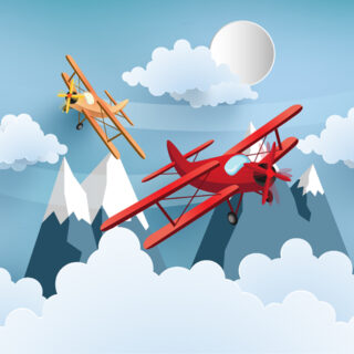 Airplane Kids Room Wallpaper for Walls